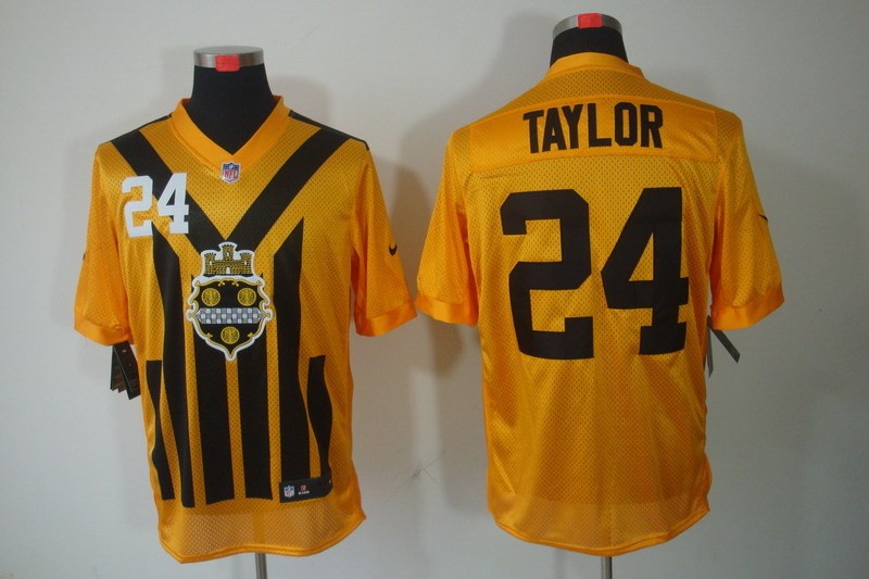 Men 2025 Pittsburgh Steelers #24 Taylor yellow Nike Limited NFL Jersey->pittsburgh steelers->NFL Jersey